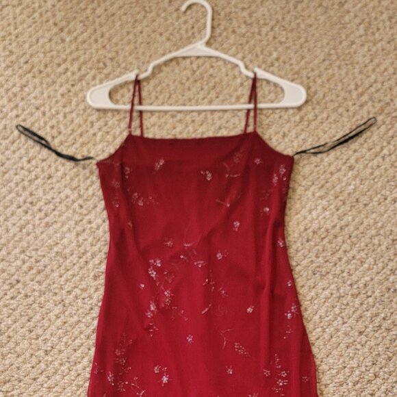 CITY TRIANGLES 90s Babydoll Burgundy Whimsigoth Dark Fairy Dress M Flora - Picture 7 of 9